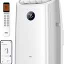 DREO Portable Air Conditioners, 12000 BTU ASHRAE (8000 BTU DOE) Smart AC Unit for Room with Drainage-free Cooling, APP/Voice/Remote, Fan & Dehumidifier, Quiet Standing AC for Bedroom, AC515S New