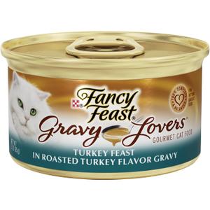 Fancy Feast Purina Gravy Lovers Turkey Feast Cat Food, 3 Ounce (EXP 09/30/26)
