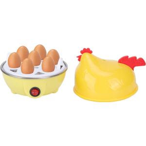 Electric Egg Cooker, Rapid Egg Boiler with Auto Shut Off for Hard Boiled Eggs, Poached Eggs, Scrambled Eggs, Omelets(Yellow)