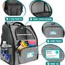 PetAmi Dog Backpack Carrier for Small Medium Dogs Large Cats up to 18 lbs, 2 Side Entry, Structured No-Collapse Frame, Airline Approved Ventilated Pet Backpack for Hiking Camping Travel, Grey