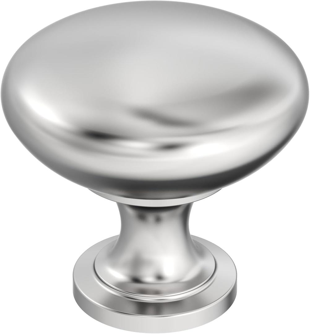 Amerock | Cabinet Knob | Polished Chrome | 1-1/4 inch (32 mm) Diameter | Edona | Drawer Knob | Cabinet Hardware (Pack of 1)