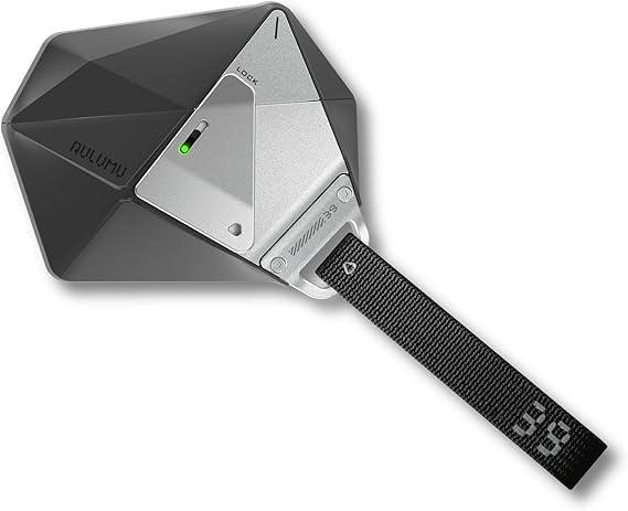 Aulumu A39 Geometric AirPods Pro 3 Case with Lock | Protective Cover with Nylon Buckle | Alloy Armour | Compatible with Apple AirPods Pro 3rd Generation Case (2025)  Black