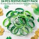 2 x St Patricks Day Accessories, St Patricks Day Silicone Bracelets, 24PCS Shamrock Rubber Bracelets Bulk St. Patrick's Day Party Favors Goodie Bag Stuffers Supplies Green Irish Wristbands