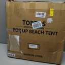 TOBTOS UPF 50+ Pop Up Beach Tent, Easy Set Up Beach Umbrella, Sun Shelter for 2-3 People UV Protection Portable Sunshade, Baby Canopy Cabana, Lightweight with Carry Bag, One Size
