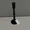 47th & Main Holder for Taper Candle Glass Candlestick Candleholder, Small, Black