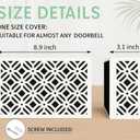 Doorbell Chime Cover Box Only, Modern & Decorative Covers for Indoor Chimes, Universal Fit for any Door Bell - White Aesthetic Wooden Design - Easy to Install with included Screws