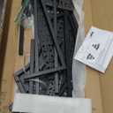 aboxoo 3 Tier Plant Stand Flower Pot Rack, Metal Stair-Step Style Corner Shelf Planters, Quarter Round Display Holder for Indoor Outdoor Use(Black, Semicircle)