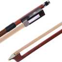 AMZZ Premium 4/4 Violin Bow - Octagonal Brazilwood Stick with Ebony Frog and Mongolian Horse Hair for Professional Players and Students