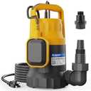 Acquaer Sump Pump Submersible Water Pump for Water Removal in Hot Tubs, Pools, Basements, and Garden Ponds, 1/2HP 2906GPH Float Switch