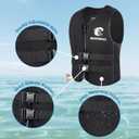 Water Kayaking Jacket for Adults and Kids, Buoyancy Swimsuit Boating Fishing Waistcoat Zipper Closure, Unisex Outdoor Water Sports Vests, Small