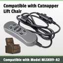 YUXIVCNE MLSK89-A2 6 Function Key 5 Pin Prong Controller Compatible with Lift Chair with USB and Backlit, Black Hand Control Handset for Electric Recliner