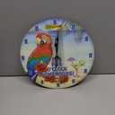 It 5 Oclock Somewhere Wall Clock Parrot Martini Retired Wood Clock 10 inch Wall Clock Battery Operated Silent Non Farmhouse Wall Decor Home Decor for Bathroom Kitchen Living Room Bedroom