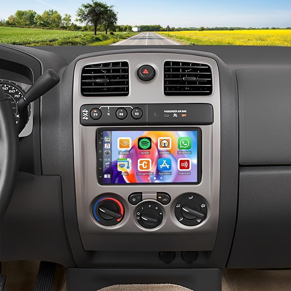 7" Double Din Car Radio Stereo Upgrade for 2004-2012 GMC Canyon Touch Screen Head Unit Car Stereo Android 13 with Wireless & Wired Carplay Android Auto GPS Navigation/SWC/Backup Camera+MIC,2+32G (One SIze)