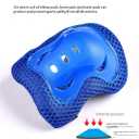 The 7-piece set contains knee pads, elbows and wrist guards, which are suitable for sports, cycling, roller skating and skateboarding. (blue)