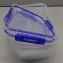 Sistema KLIP IT PLUS Food Storage Containers | 3.35 L | Leak-Proof, Stackable & Airtight Fridge/Freezer Containers with Lids | BPA-Free Plastic | Blue Clips |   2 pack