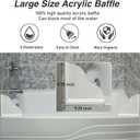 Shower Splash Guards, 2pcs Bathtub Corner Splash Guards Prevent Water Splashing Bathroom Accessories with Self-Adhesive Suitable for Showers, Bath tubs, Kitchen Sinks (9.25"x9.25")