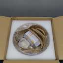 QIYIZM Plug in Pendant Light Hanging Lights with in Cord Mid Century Modern Gold Hanging Lamp Flower Glass Amber Vintage Dimmable Chandelier Ceiling Fixture for Living Room,Kitchen,Boho