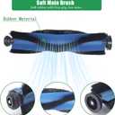 Accessories Kit for Eufy X10 Pro Omni Vacuum Cleaner Replacement Part,1 Roller Brush + 6 Mop Pads + 2 Dust Bag + 2 Filter + 3 Side Brushes