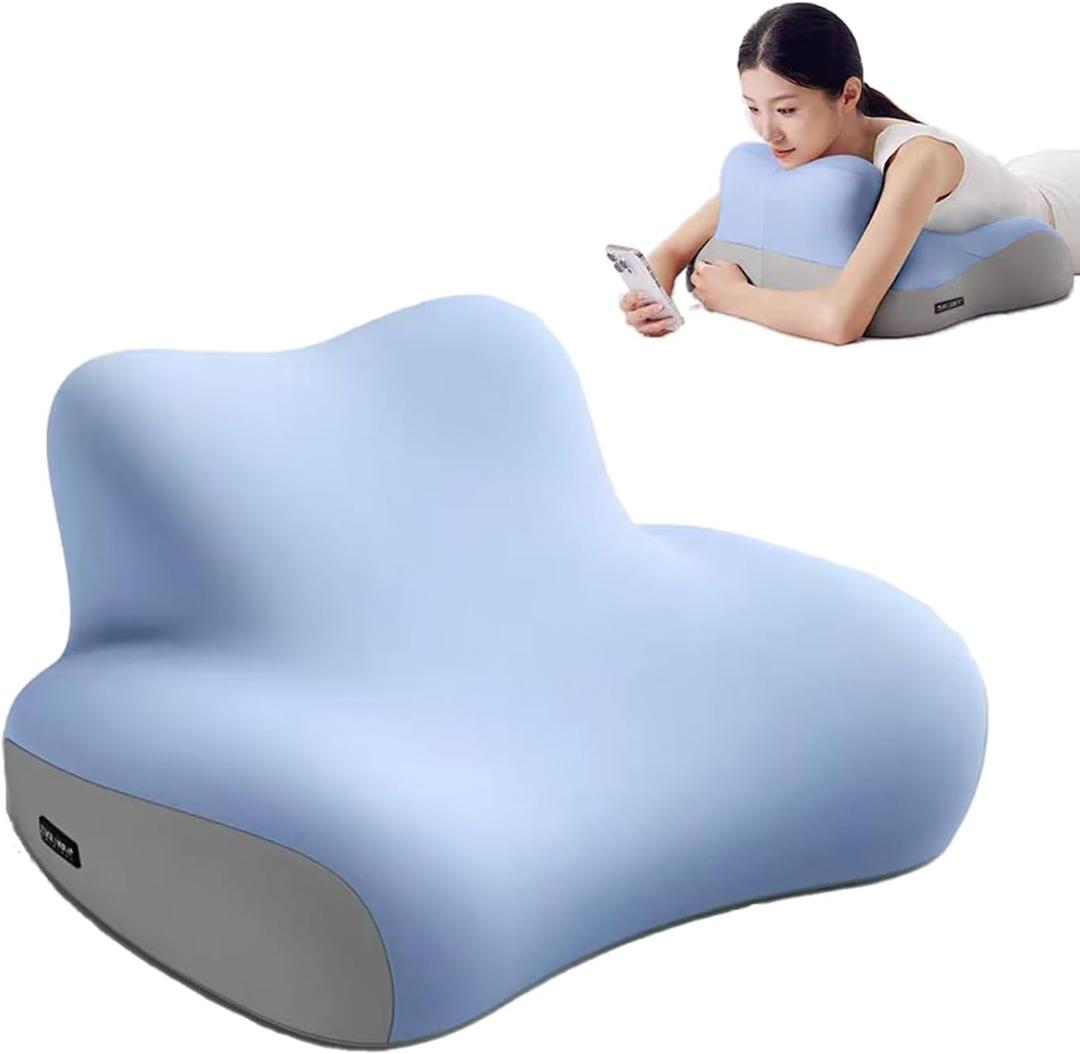Bed Reading Pillow for Lying Down, Dual-Use Back Support Pillow for Sitting and Lying, Suitable for Reading, Leaning, and Back Support. alleviates Elbow, Neck, and Shoulder Pain.