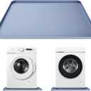 Washing Machine Drain Pan 27"x27" with 0.78" Raised Edges, Leak-Proof Silicone Mat, Non-Slip Waterproof Floor Protector for Washer Dryer (Grey)