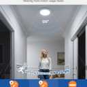 wowatt 10000mAh Rechargeable Ceiling Light with Remote, 3 Color Temperatures & Brightness Dimmable, Wireless Ceiling Light with Magnetic Design, Battery Ceiling Light for Shower Hallway Pantry