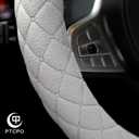 Soft Car Steering Wheel Cover for Sedan, SUV, Warm Luxury Velvet, Odorless, Universal, Anti Slip, Summer Winter, Gray, Standard Size[14" 1/2-15"](37-38cm)