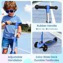 Multicolor Kids Scooter for Ages 3-12, 3 Wheel Lean to Steer Scooter with LED Light-Up Wheels, Adjustable Handlebar, Detachable Easy Storage for Boys & Girls