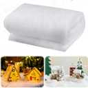 1pc 3ft x8 ft Snow Blanket for Christmas Village  Thick Faux Snow Rug Set for Tree Base, Winter Wonderland Decor, Holiday Display & Home Decor (White, 1cm Plush)
