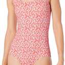 Amazon Essentials Women's One-Piece Scoop Neck Coverage Swimsuit, 12