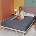 Electric Mattress Pad Queen Size 60"x80", Premium Brushed Fabric, 4 Heat Settings & 10 Hours Auto Off, Elastic Deep Pocket, Machine Washable, Gray