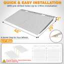 VNN 29" x 48" Shed Ramp for Riding Mower & Lawn Equipment | 1500 LB Capacity Anti-Slip Punch Plate Ramp for ATV, Motorcycles, Garages & Barns (2PC, Aluminum)