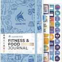 Clever Fox Fitness & Food Journal Nutrition & Workout Planner for Women & Men Diet & Gym Exercise Log Book with Calendars, Diet & Training Trackers - Undated, A5 Size, Hardcover (Light Blue)