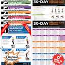 POCAZONE Vibration Plate Workout Poster, Full-Body Exercises + 30-Day Personalized Plan, Beginner to Advanced Guidance, Fits All Vibration Machines, Home Fitness & Recovery