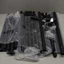 Calmootey Double Rod Clothing Garment Rack,Rolling Hanging Clothes Rack,Portable Clothes Organizer for Bedroom,Living Room,Clothing Store,Black