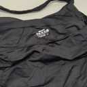 YEOREO SoftHue Women's Impact Halter Tank Top Longline Backless Scoop Neck Built-in Bra Sports Workout Gym Crop Top (Medium, Black)