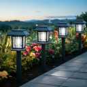 Greluna Solar Lights Outdoor, 6 Pack 6000K Waterproof Auto On/Off Solar Pathway Lights for Garden, Landscape, Path, Yard, Patio, Driveway, Walkway Decor
