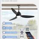 42 In Outdoor Ceiling Fan with Light, Plug-in Ceiling Fans with Waterproof IP65, Smart APP Remote Control, 6-Speed DC Motor, Dimmable 3CCT, Hanging Fans with Cord for Gazebo Patio Porch (Black)