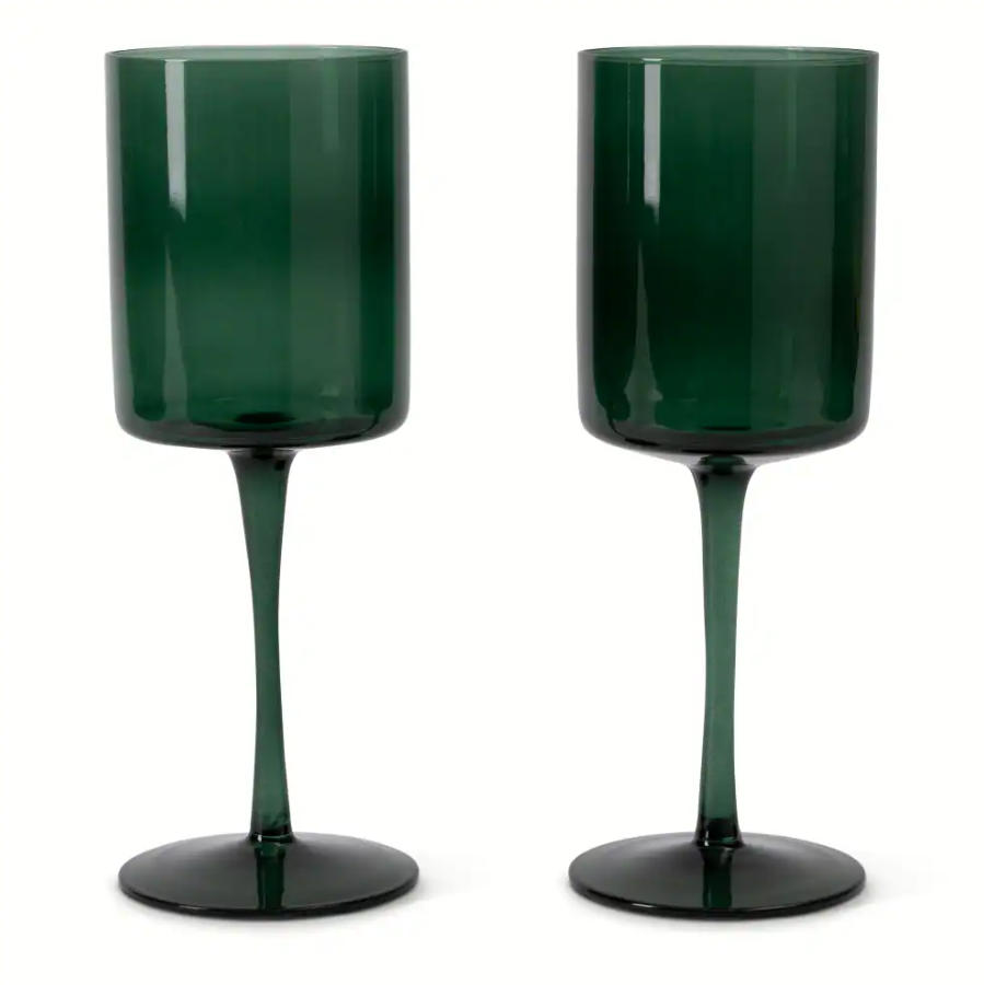 Core Home Wine Glass Set - Dark Green - 2 Pack - 14 oz