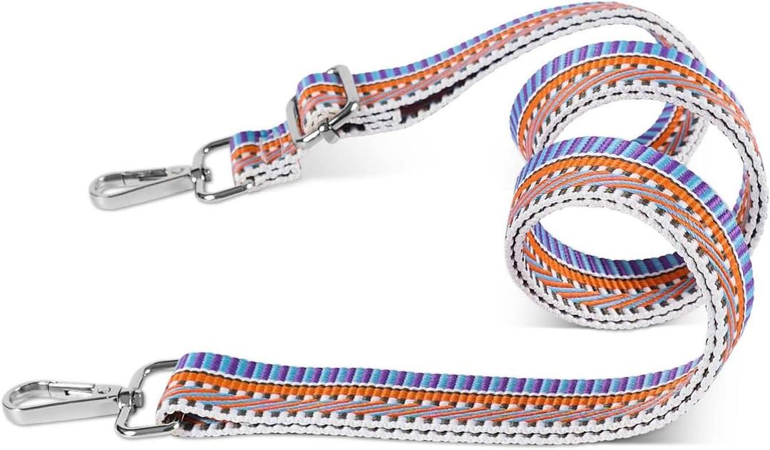 chushui 1 inch Purse Strap,Replacement Crossbody Strap Adjustable Shoulder Strap for Handbag Bag (Silver Hardware 13)