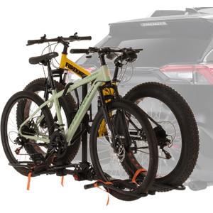 MEEVIZ 2-Bike Rack for Car Hitch, 160LBS Heavy Duty Hitch Mount Bike Rack for 2 Inch Receiver, Solid Platform Style Smart Tilt Bicycles Carrier for SUV, Truck, Electric Bikes, Steady & Wobble-Free