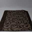 OWENIE Furman Chocolate Sheer Curtain 1Panel  Light Filtering Sheer Curtain with Elegant Clip Jacquard, Rod Pocket Window Treatments, 25x26 in