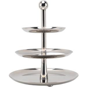 Cupcake Display Stands, 3 Tier Serving Tray Platters Stainless Steel Cup Cake Tower Cookie Candy Dessert Display Rack Tiered Tray for Birthday Party Wedding(Type 2)
