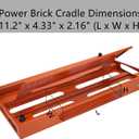 22" x 12.5" Guitar Pedal Board with Power Supply Tray, Carry Bag & Mounting Tapes Included (Orange, SPB-22OR)