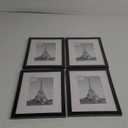upsimples 8.5x11 Picture Frame Set of 4, Display Pictures 6x8 with Mat or 8.5 by 11 Without, Wall Gallery Photo Frames, Black