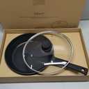 Frying Pan Nonstick Skillet Cookware: Skillet 12-inch Nonstick with Lid Stainless - Non Stick Cooking Frying Pan Induction Compatible - Handle Cool PFOA-Free for Home Camping Kitchen Party Outdoor