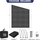 NAIMORUI RV Awning Side Shade, 9'X7' RV Awning Side Shade Screen, Camper Sunshade Complete Kits Motorhome Trailer UV Blocker, Black