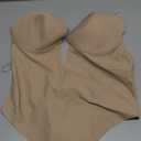 SHAPSHE Backless Shapewear Strapless Deep V Bodysuit for Women Short Torso Tummy Control Built In Bra Body Shaper (XX-Large, Tan)