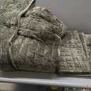 Quilt Set Oversized King Size 120x120 Luxurious Velvet Bedding Sets with 2 Pillow Shams 20x36 3 Pieces Ultra Soft Quilted Bedspread Coverlet Comforter for All Season, Army Green