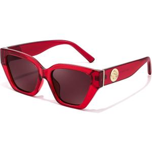 FEISEDY Women's Polarized Cat Eye Sunglasses - UV400 Protection, Trendy Design for Driving & Daily Wear B0299