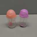 Munchkin Any Angle Weighted Toddler Straw Cups with Click Lock Lid, 10 Ounce, 2 Pack, Pink/Purple